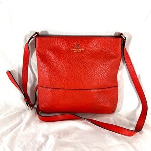 KATE SPADE New York Red Leather Crossbody Shoulder Bag